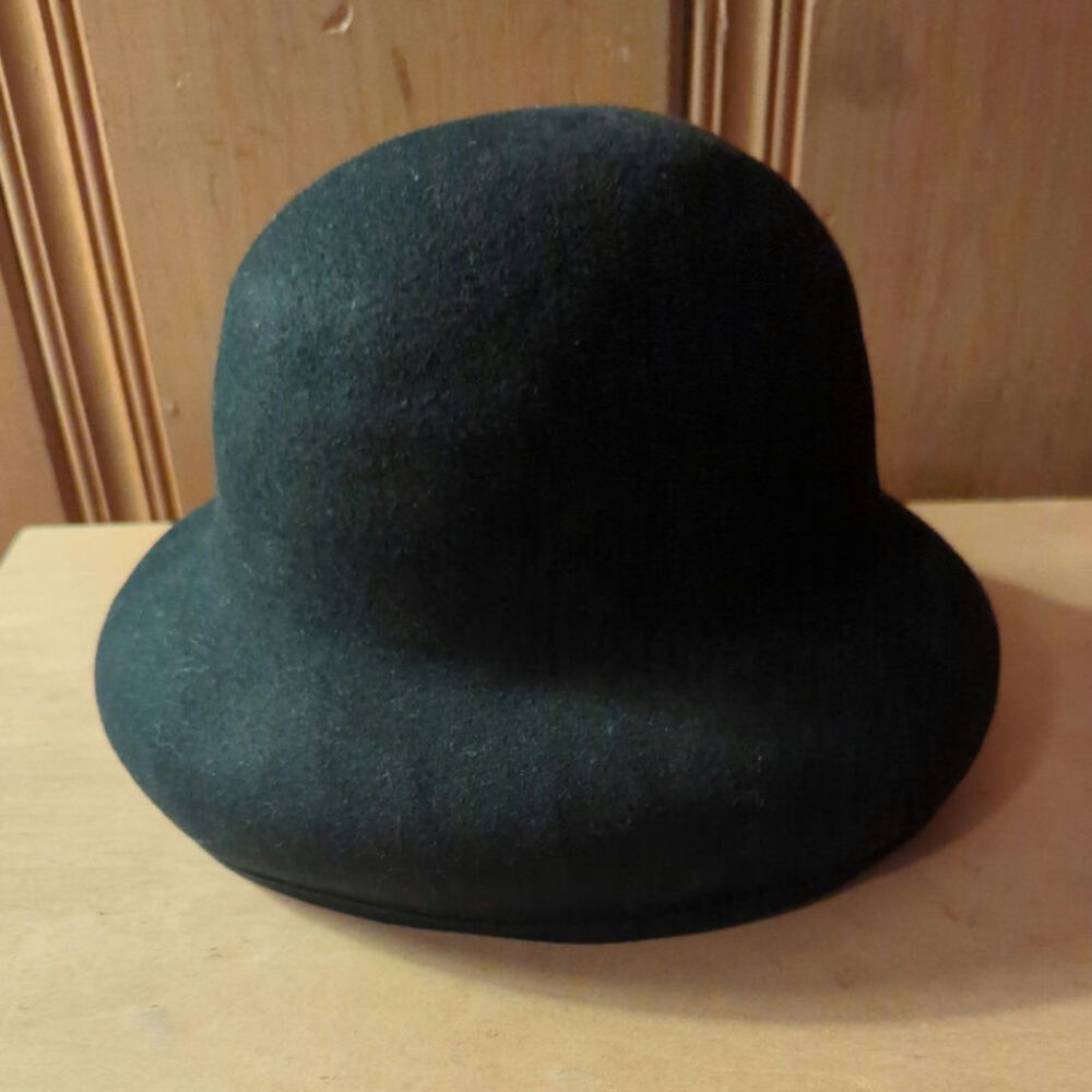 Vintage Miss Bierner Church Lady Hat Michael Howard Wool Made in the USA Black
